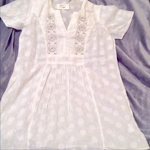 ☀️NWT ☀️White Polka dot shirt dress